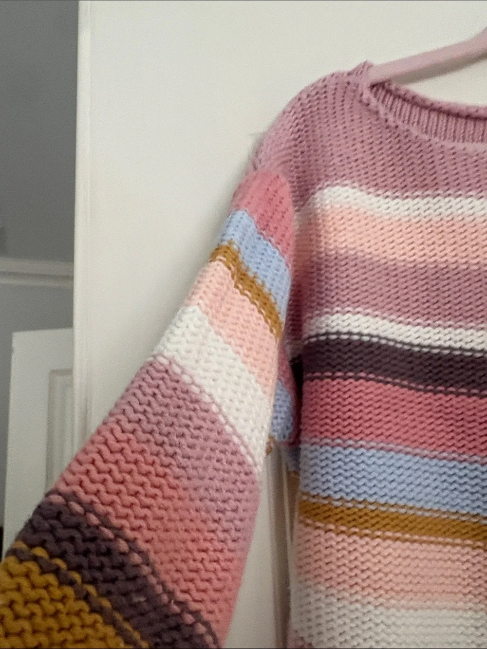 OshKosh B'gosh Pink Striped Crewneck Sweater